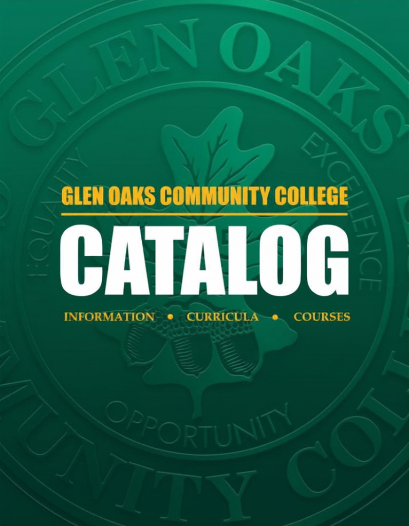 Glen Oaks Community College catalog cover