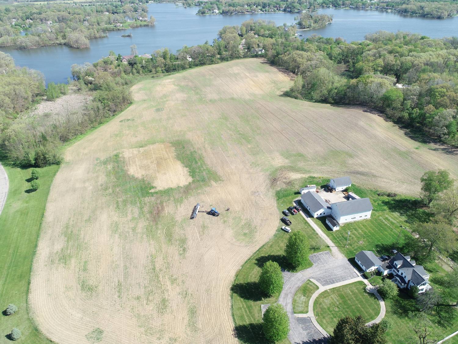 Nora Haga, farmhouse and farm taken about from a drone